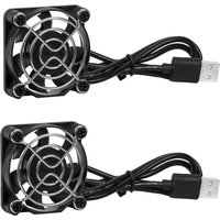 2pcs 50mm 5cm 5010 DC5V USB Connector Quiet Cooling Fan for DIY Cooling Router Game TV Box Power Supply Dual Ball Bearing
