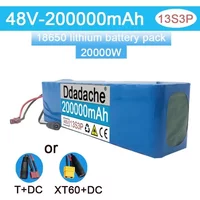 AliExpress Dolidada New48V 200000mAh 20000W13S3P XT60 48VLithiumlonBattery Pack 200Ah for54.6vE-bike Electric Bicycle Scooter with BMS