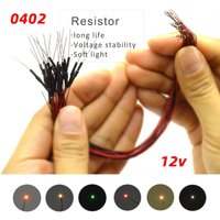 5pcs 12V 0402 SMD Led Model for HO N OO Scale Pre-soldered Micro Litz Wired LED Leads Wires 20cm DIY Model Making/Decoration