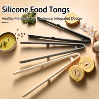 Silicone Grill Tongs BBQ Salad Cooking Tool Non-slip Food Tongs Steak Pasta Clip Kitchen Clamp Kitchen Accessorie CFQJ005