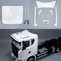 White Plastic Roof Set Rear Wing Modification for 1/14 Tamiya RC Truck Car For Scania 770S 56368 56371