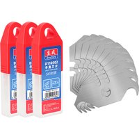 Hooked Utility Knife Blades (Ox Horn Type) - SK5 High-Carbon Steel, 19mm Width, Curved Design for Cutting of Leather Cables
