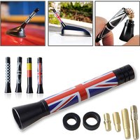 Rhyming Mini Cooper Fit For F56 S JCW R55 R56 R57 R60 F55 Car Antenna Mast Stubby Aerial Union Jack UK Flag/Grid Car Accessories