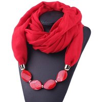 Women Cotton Linen Necklace Pendant Scarf Ethnic Style Soft Necklace Scarf Fashion designer scarf Ethnic Jewelry Necklace Scarf