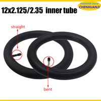 12Inch 12x2.125/2.35 Inner Tube Camera With Curved or Straight Valve For 12x2.125(57-203) Bike Electric Scooter Tire