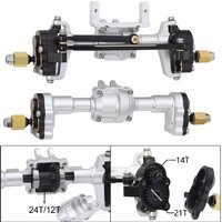 Fms Aluminum Alloy Front Rear Portal Axle Set With Brass Counterweight For 1 18 1 24 Rc Crawler Fcx18 Fcx24 K5 Upgrade Parts