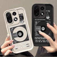 Flexible Silicone Case For OnePlus 15 15R 5G Protective Cover Shockrpoof Retro Record Print Pattern Cover Funda