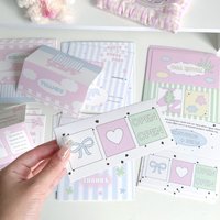 10 Pcs/Pack Cute Korean Style Packaging Card Head Idol Photo Card Package Supplies Gift Packaging Decoration Card Bow Butterfly