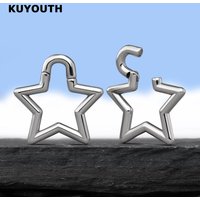 KUYOUTH-Ear Weights Expanders, Hanger Stretchers, Pentagram Magnet, Stainless Steel Piercing, Body Jewelry, Earring, 2Pcs