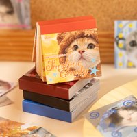 JIAMEI 50sheets Kawaii Cat Cartoon Sticker Book Korean Stationery Stickers DIY Diary Album Scrapbook Aesthetics Journal Supplies