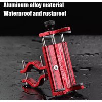 360° Rotating Bike Phone Mount High-Strength Aluminum, Adjustable 2.3-3.5" Vibration Damping