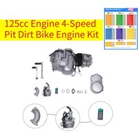 125cc Engine 4-Speed Pit Dirt Bike Engine Kit Manual Clutch Kick Start ATV Engine Motor 125cc Engine for Honda CRF50 CRF70 XR50