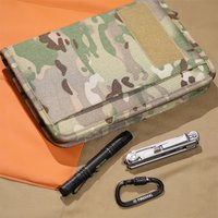 A5 Waterproof Tactical Notebook Cover Loose-leaf Folder with Notepad Outdoor Camping Map Case Stationery