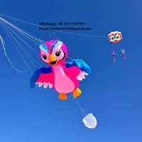 3D Inflatable Owl Kite - Soft Sport Flying Animal Kite | 9㎡ Nylon Beach Show Kite | Outdoor Toys From WeiFang Factory