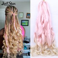 Full Star Synthetic Italian Curly 22“ Spiral Curls Crochet Braids Hair Extensions Pre Stretched Braiding Hair For Black Women