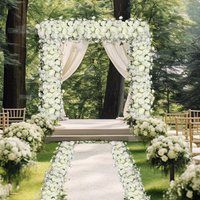 Artificial simulation rose arch wedding decoration wedding flower arrangement T-table road guide decorative flower arrangement