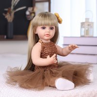 22 Inch Realistic Bebe Reborn Doll Full Silicone Vinyl Handmade Painted Newborn Baby Doll For Birthday Gifts