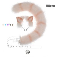Tiger Spotted Cat Ears And Furry Tail Set Lolita Handmade Simulation Beast Accessory Hair Hoops for Halloween Christmas Cosplay
