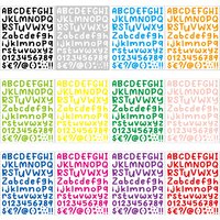 12 Sheets Alphabet Stickers 12 Colors Self Adhesive Number Alphabet Stickers Mailbox Numbers Labels DIY Crafts Art Making Decals