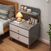 Modern Minimalist Bedside Table Nightstand Bedroom Furniture Small Space Storage Drawer Bedside Cabinet Side Table Luxury