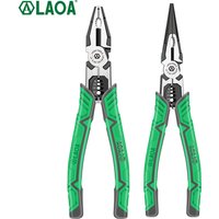 Pince multifonction LAOA 9 pouces CR-V à bec effilé, coupe-câbles et dénudeur de fils à mécanisme excentrique pour économie d'effort