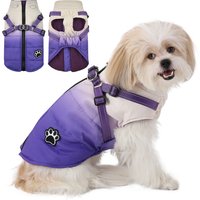 Warm Chihuahua Dog Cat Clothes Winter Small Dogs Puppy Coat Thick Cotton Pet Jacket With Zipper Outfits Clothes With Harness