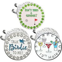 Talk Birdie to Me Golf Ball Markers with a Magnetic Hat Clip | Fun Golf Accessories for Men& Women Golfers Dad Fathers Day