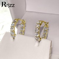 Rrjzz Sparking 3.8mm Full D-Color Moissanite Hoop Earrings for Women 5.72CTTW VVS1 Lab Created Diamond Earrings GRA Jewelry Gift