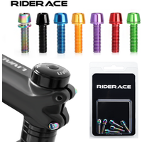6Pcs Bicycle Handlebar Screws M5*18MM Alloy Steel Titanium-Plated Colorful Screws Mountain Bike Handle Bar Stem Riser Screw