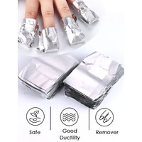50/100pcs Immersion Remover Aluminum Foils For Nails With Cotton Pad Polish Removal Cleaning Wraps Manicure Care Tools Supplies