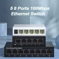 5/8 Port 10/100Mbps Network Switches Mini Ethernet Fast Network Switch Splitter For Home Office EU PLUG