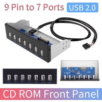 9 Pin to 7 Ports USB 2.0 Hub 5.25 inch CD-ROM Drive Bay CD ROM Front Panel
