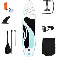 Inflatable Paddleboard with Double Layer, SUP Stand-up Paddle Board, Surf Board, Kayak Accessories, Pump, Non-Slip Deck