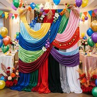 Wedding Stage Background Decor, High Elastic Milk Silk Fabric, Stretchy Draping Cloth for Party Backdrop, Event Decoration