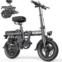 AliExpress 250W city ebike 14-inch tire Foldable Electric Bicycle Adult Electric Bike Toofly GE5 48V15AH E-bike