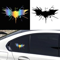 G206 17.9cm*11.7cm Interesting Bat Be Entangled In The Cobweb High Quality Vinyl Car Sticker Decal Light Pattern