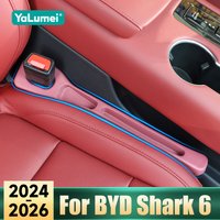 For BYD Shark 6 PHEV 2024 2025 2026 PU 2PCS Car Seat Gap Plug Leak Proof Strip Seam Storage Box Interior Cushion Accessories