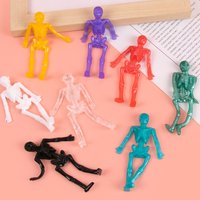 10/20pcs Halloween Stretchy Skeleton Toys Soft Rubber Stretchable Sticky Skull Toys Trick Or Treat Halloween Party Gifts Favors