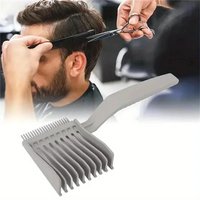 1pc Men's Long Hair Cutting And Combing Set-Premium Hair Cutting Tools, Equipped With Oil Comb, Caliper, Side Push Clip