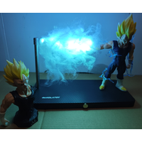 NIKOLATOY Dragon Ball Vegeta Magnetic Night Light Set Including Half-Body Statue LED Desk Lamp Collectible Anime Toy Fan Gift