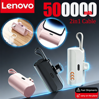 Lenovo 500000mAh Ultra Slim High Capacity Super Fast Charging Portable External Battery Power Bank USB-C for iPhone Android 2026
