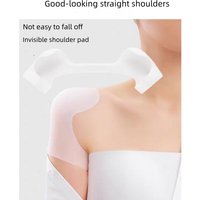 Silicone back strap transparent invisible shoulder pad; shoulder heightening; suitable for sloping shoulders and hunchback