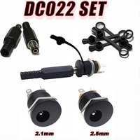 10/50/200PCS DC-022 5.5x2.1mm DC Power Socket Plug Jack DC Connectors Panel Mounting DC022 5.5*2.5mm