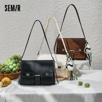 Semir Bag Women Vintage Workwear Shoulder Bag 2025 New Large Capacity Underarm Crossbody Handbag