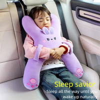 Kids Car Neck Pillow Prevent Leaning Head Back Seat Sleeping Aid Seat Belt Safety for Long Distance Travel CZT08