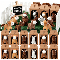 8-24Set Adopt a Horse Party Supplies Horse Stuffed Animal Horse Toys Horse Plush for Birthday Adopt a Pony Party Decoration