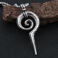 Vintage Mayan Totem Snake Scepter Pendant Men Women Punk Biker Stainless Steel Viking Necklace Men Amulet Jewelry Gift