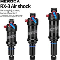 MEROCA RX3 Fahrrad-Luftstoßdämpfer 165mm/190mm/210mm Mit Dämpfungs-/Luft-Einstellungs-/Verriegelungsfunktion MTB Hinterer Stoßdämpfer