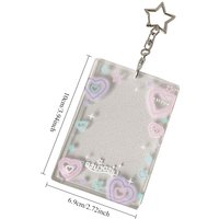 1pc Korean Style Glitter Photocard Holder Transparent 3 Inch Photo Sleeve Idol Card Storage Display Pouch Bag Charm for Fans