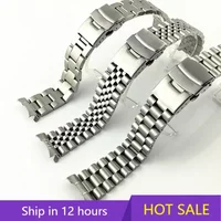 20mm 22mm For Seiko Solid Stainless Steel Band Men's Sports Strap Srpd Skx007/Skx009 SRPD63K1 Jubilee Curved End Bracelet